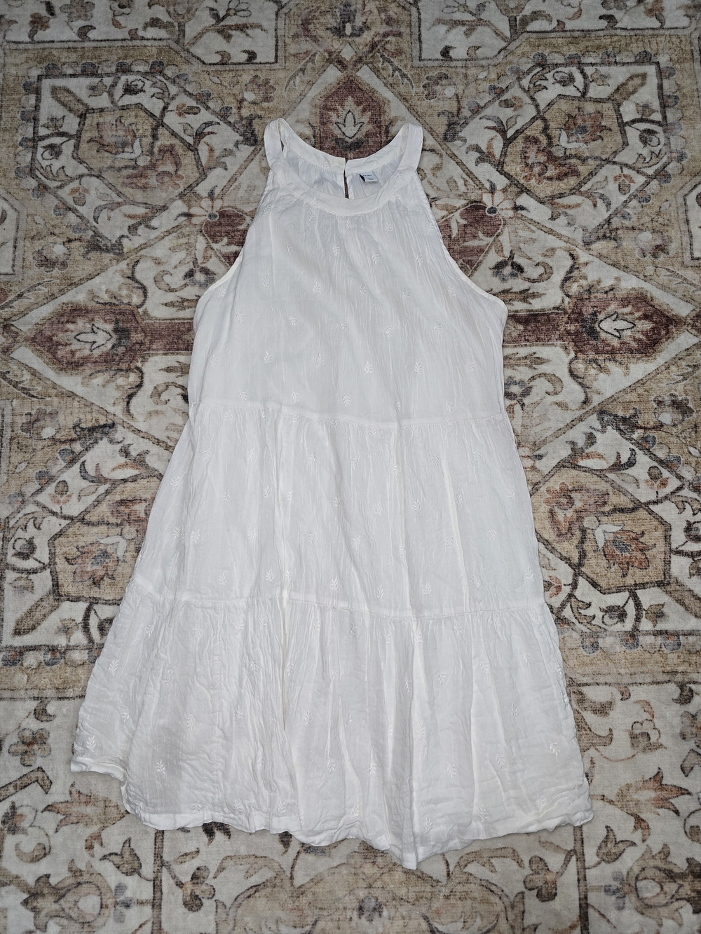 Old Navy White Tiered Halter Summer Dress